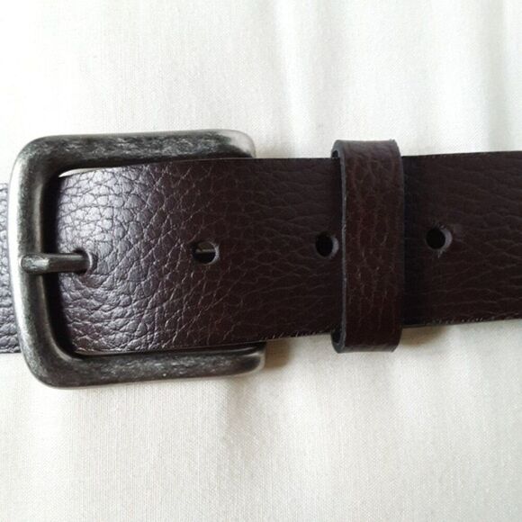 Mens Brown Leather Belt size M - Picture 9 of 10